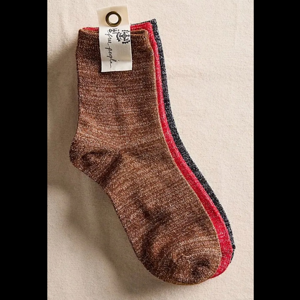 NWT Free People Lurex Sock Bundle